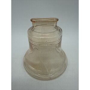 Vintage Anchor Hocking Coin Bank 1976 Bicentennial Liberty Bell Marigold Glass
